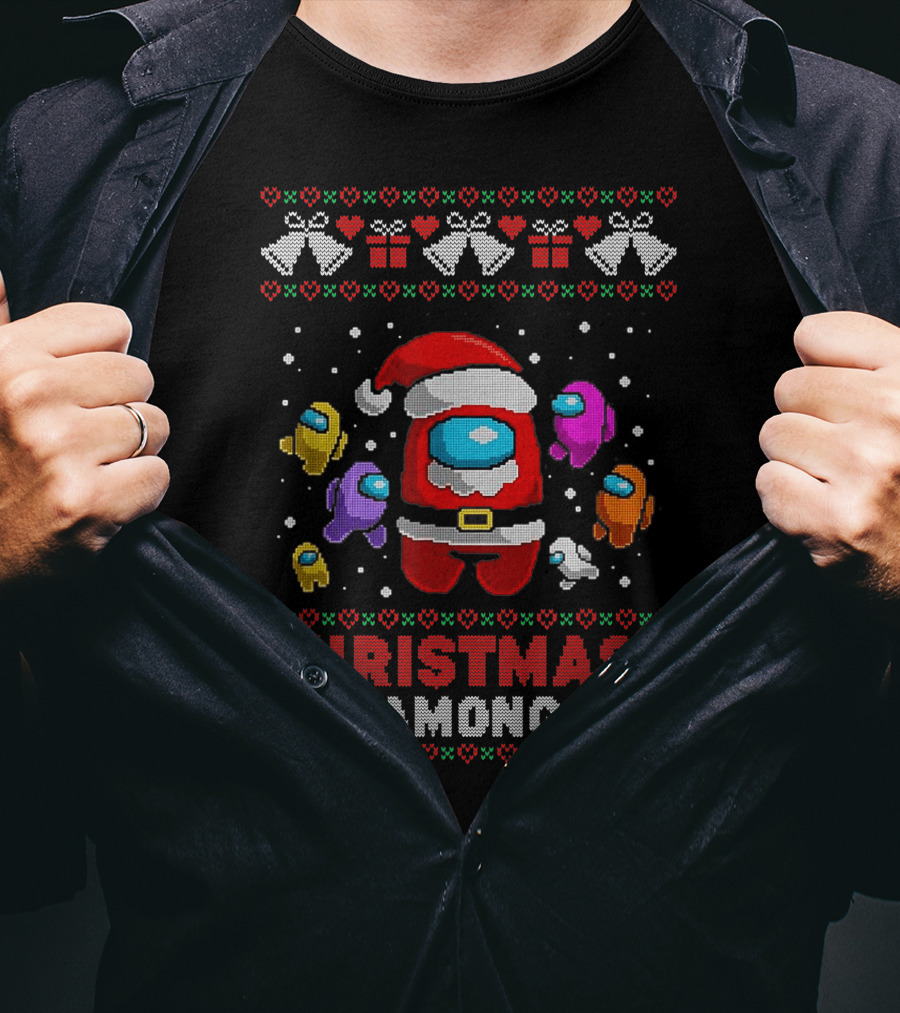 Christmas Is Among Us Santa Costume Festive Game T-Shirt