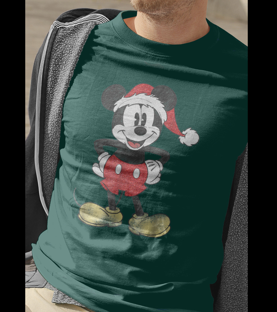 Vintage Disney Santa Mickey Mouse Classic T-Shirt
