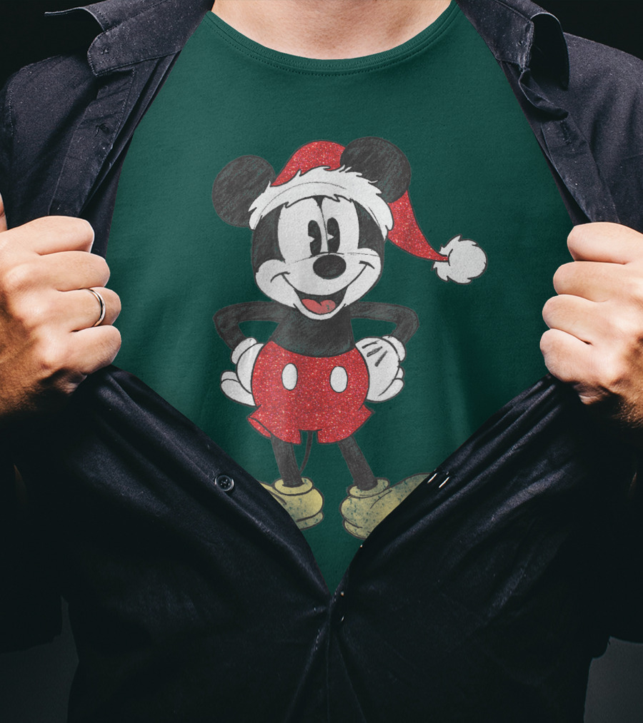 Vintage Disney Santa Mickey Mouse Classic T-Shirt