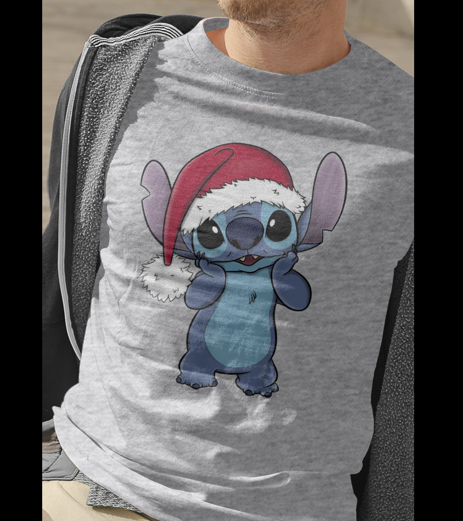 Lilo And Stitch Disney Christmas Santa Hat Stitch T-Shirt
