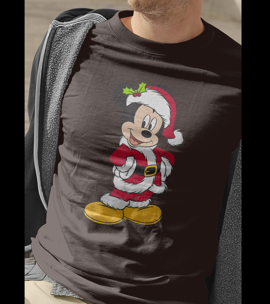 Disney Santa Mickey Mouse Holiday T-Shirt
