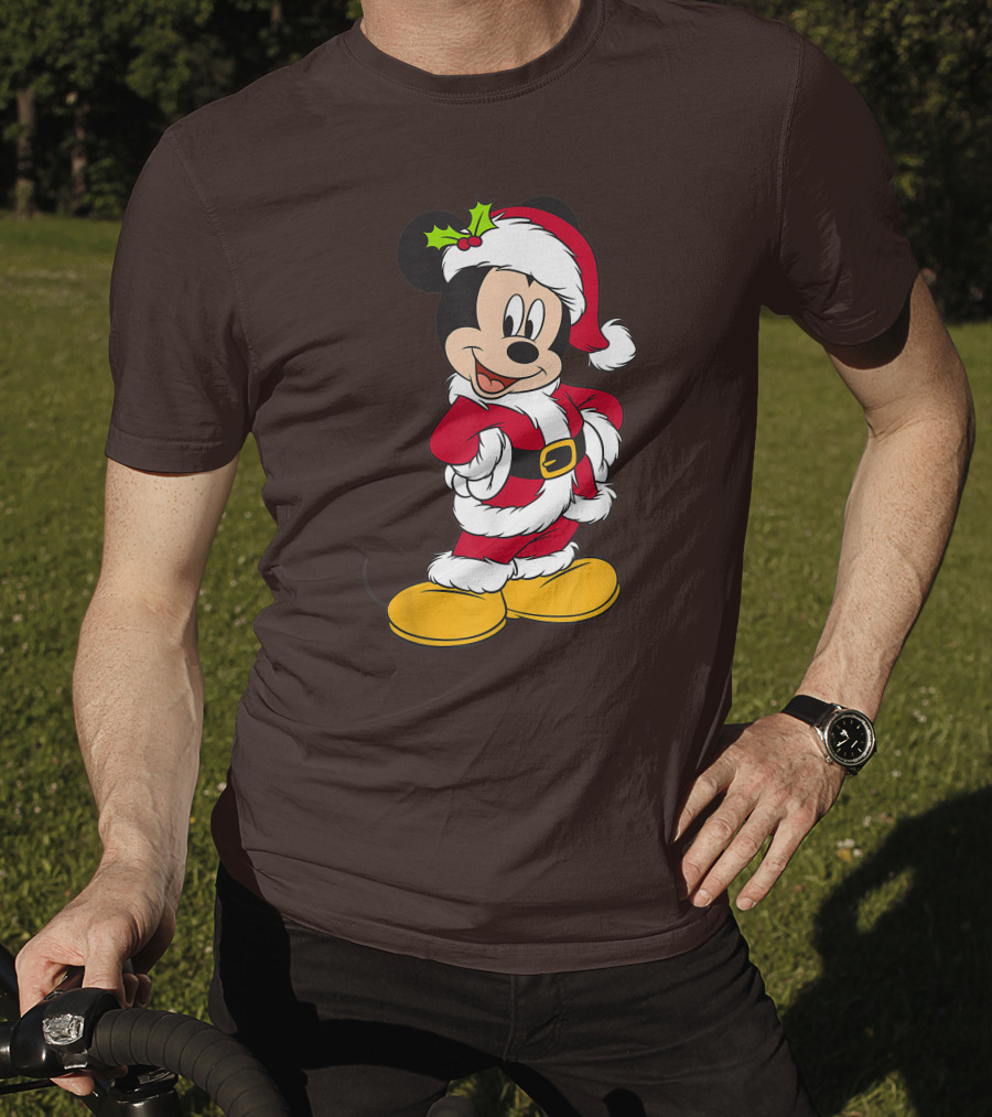 Disney Santa Mickey Mouse Holiday T-Shirt