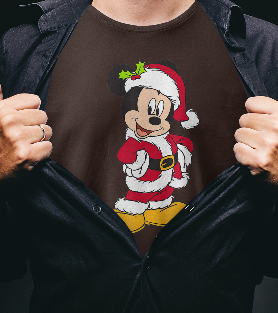 Disney Santa Mickey Mouse Holiday T-Shirt