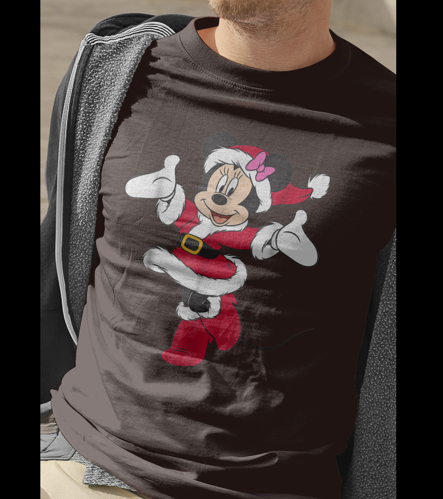 Disney Holiday Santa Minnie Mouse Christmas T-Shirt