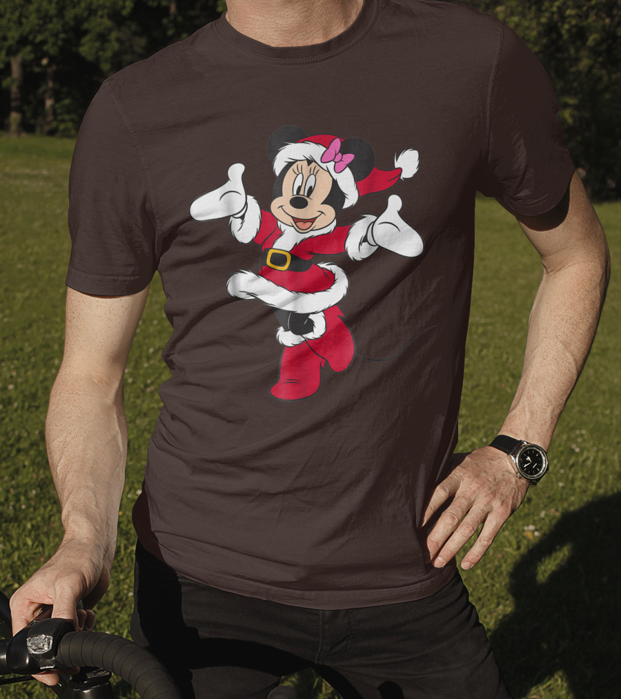 Disney Holiday Santa Minnie Mouse Christmas T-Shirt