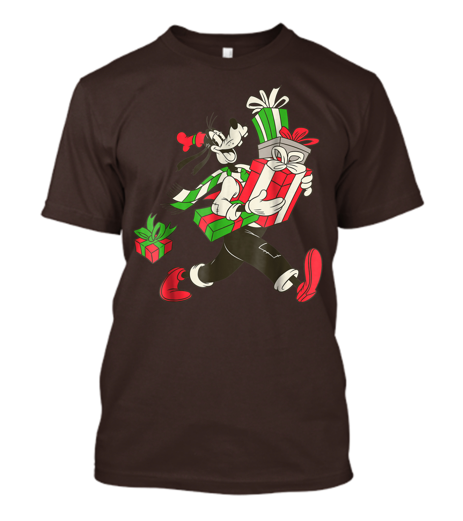 Disney Vintage Goofy Holiday Presents Carrying Christmas Gifts T-Shirt