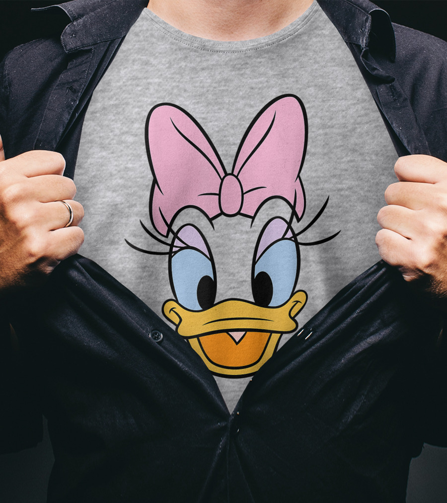 Disney Daisy Duck Pink Bow Face T-Shirt