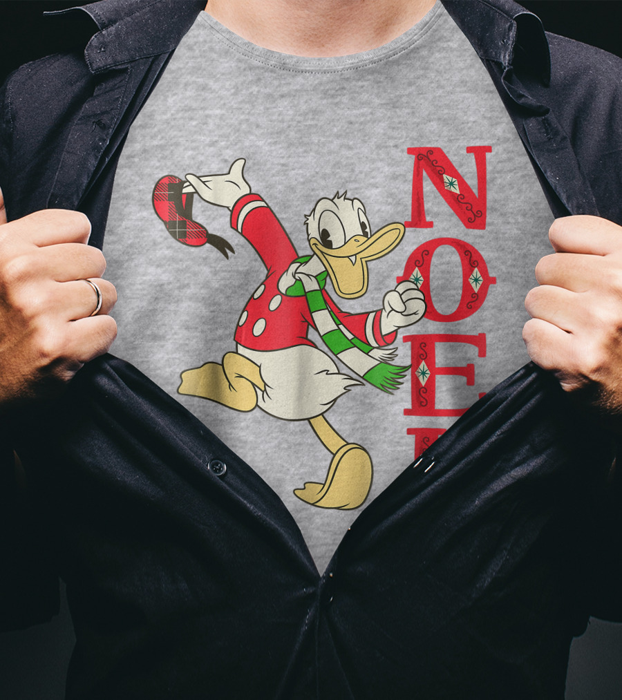Vintage Disney Donald Duck Noel Holiday Merry Christmas T-Shirt