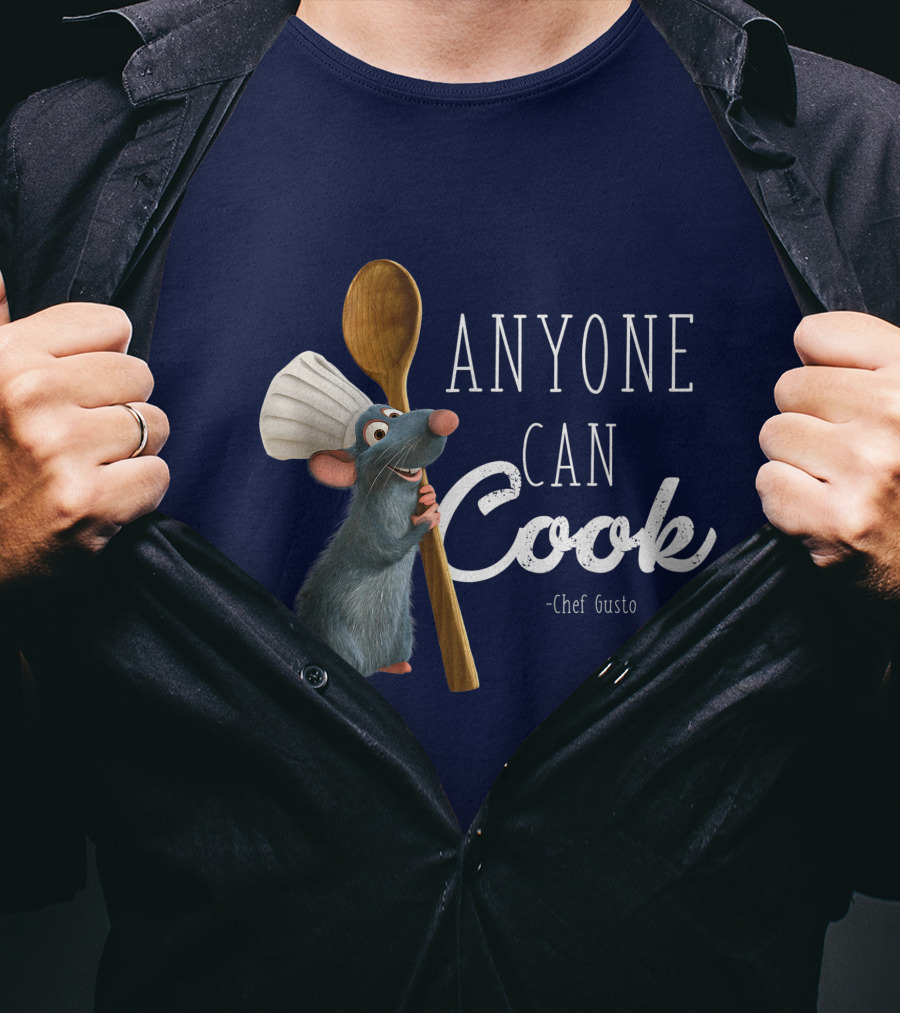 Disney Pixar Ratatouille Remy Anyone Can Cook Chef Gusto T-Shirt