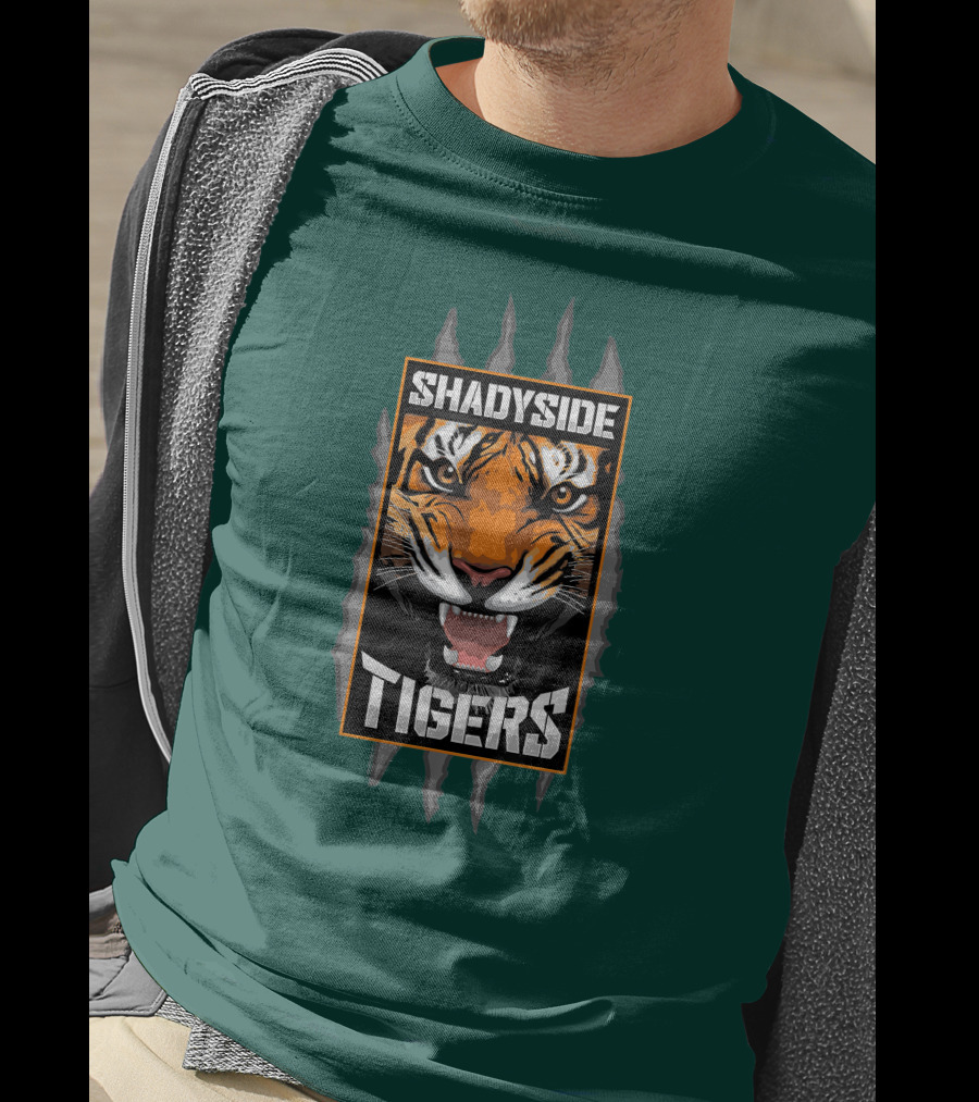 Shadyside Tigers Fierce Tiger Face Claw Marks T-Shirt