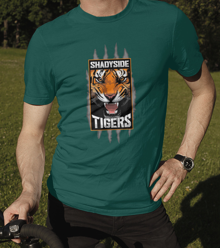 Shadyside Tigers Fierce Tiger Face Claw Marks T-Shirt