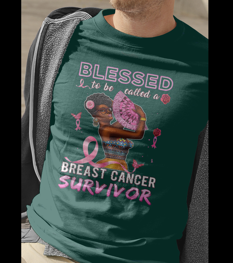 BLESSED To Be Called A BREAST CANCER SURVIVOR African American T-Shirt