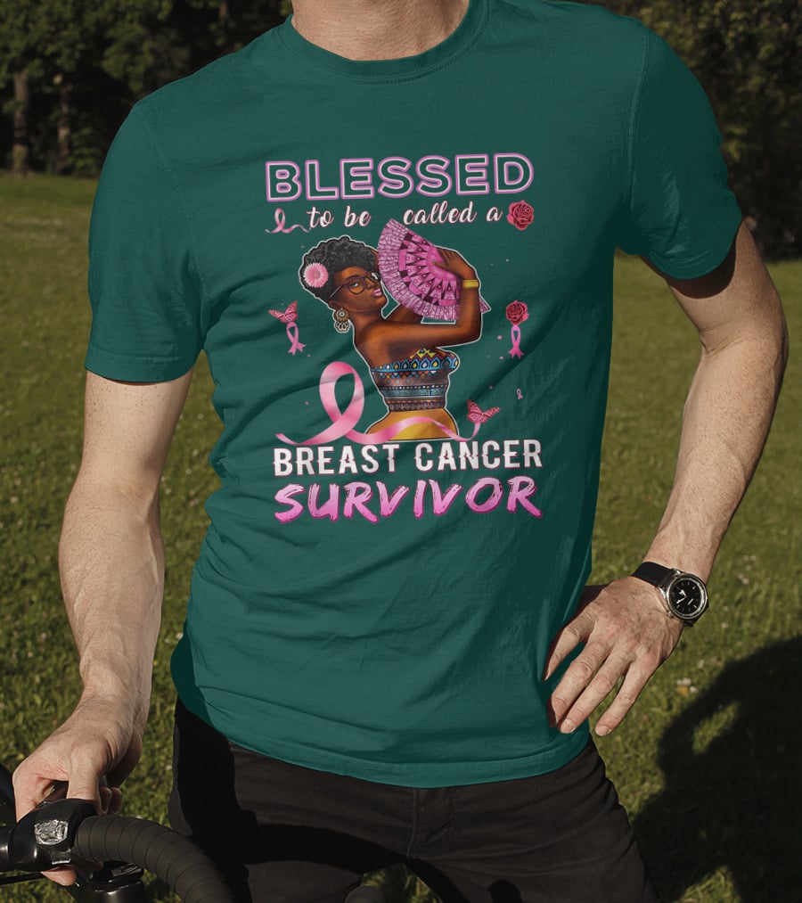 BLESSED To Be Called A BREAST CANCER SURVIVOR African American T-Shirt