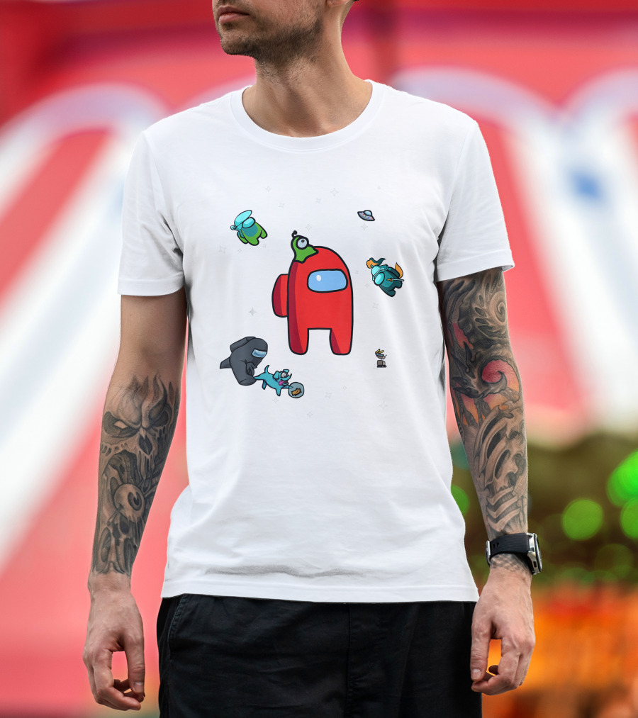 Aliens Us Game Crew Mate Pets Video Gamer T-Shirt