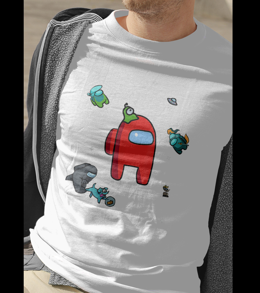 Aliens Us Game Crew Mate Pets Video Gamer T-Shirt