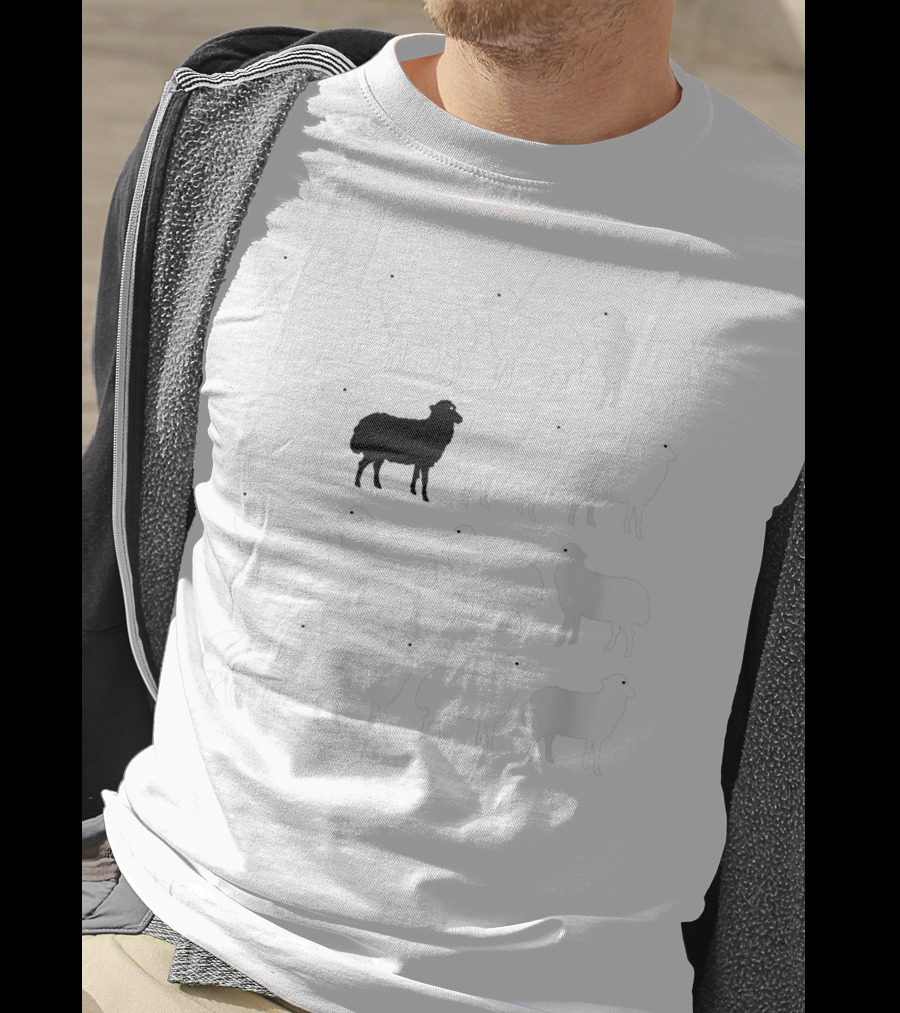 Holiday Black Sheep Amidst White Sheep Holiday Memorabilia T-Shirt
