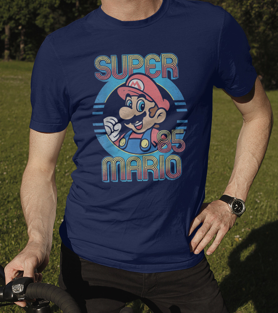 Super Mario Retro 85 Circle Classic T-Shirt
