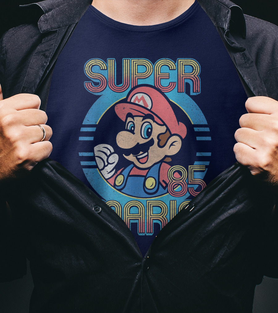 Super Mario Retro 85 Circle Classic T-Shirt