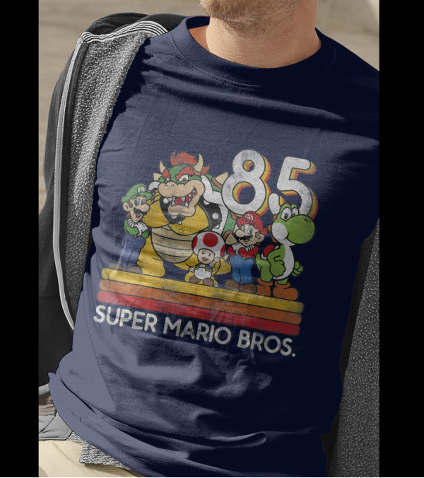 Super Mario Bros. 85 Retro Character Line Up T-Shirt