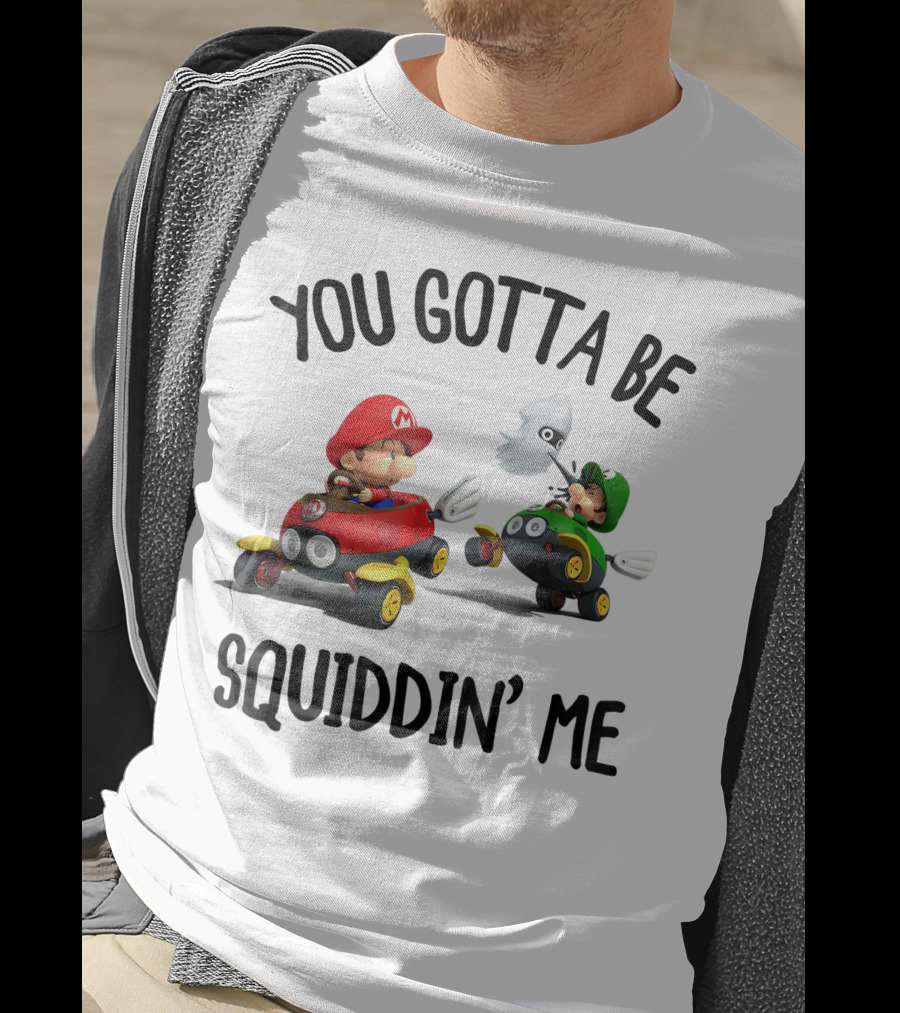 Mario Kart You Gotta Be Squiddin Me Racing Blooper Surprise T-Shirt