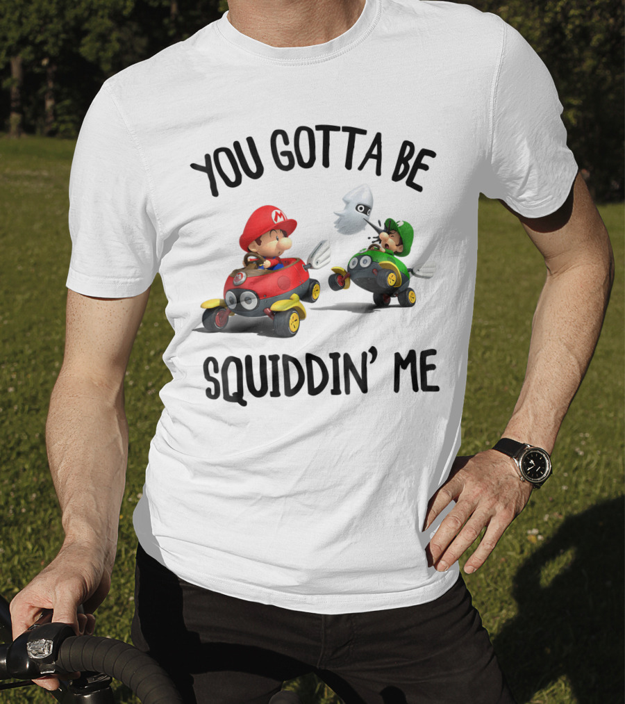 Mario Kart You Gotta Be Squiddin Me Racing Blooper Surprise T-Shirt