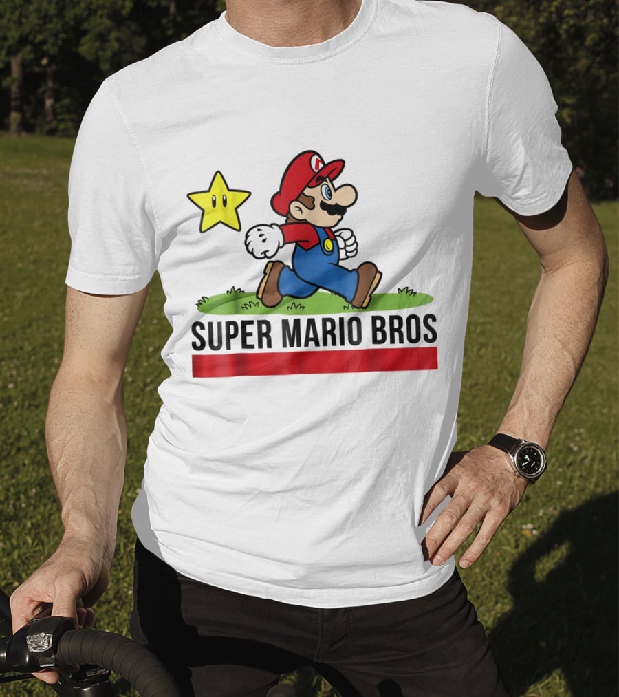 Super Mario Bros Star Walking Fun Iconic T-Shirt