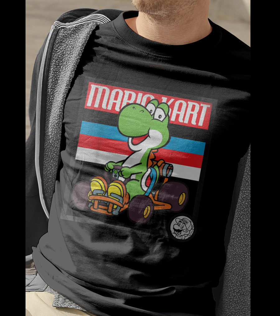 Mario Kart Yoshi Old School Retro 90s T-Shirt