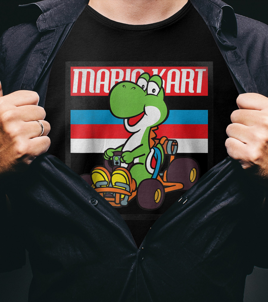 Mario Kart Yoshi Old School Retro 90s T-Shirt