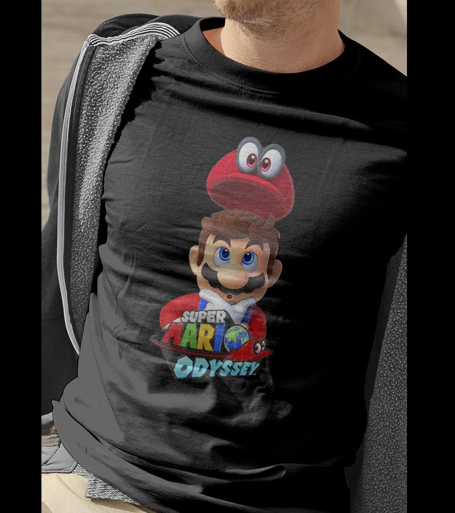 Super Mario Odyssey Funny Cappy And Mario Game T-Shirt