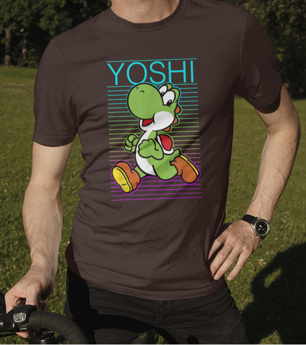 Yoshi Retro Gradient Fade Super Mario T-Shirt