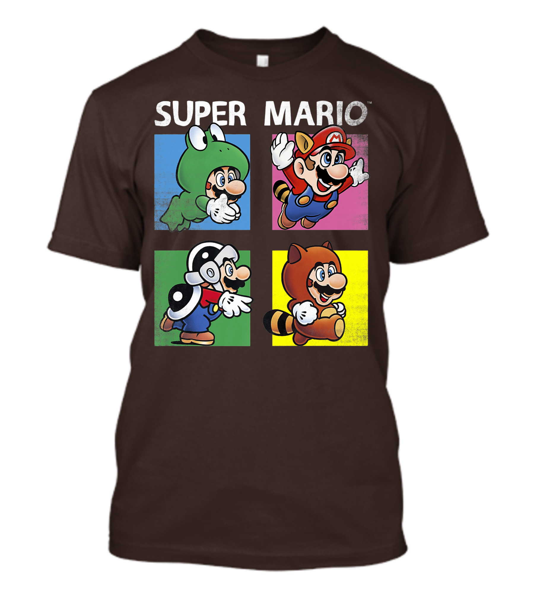Super Mario Frog Tanooki Hammer Raccoon Costumes T-Shirt