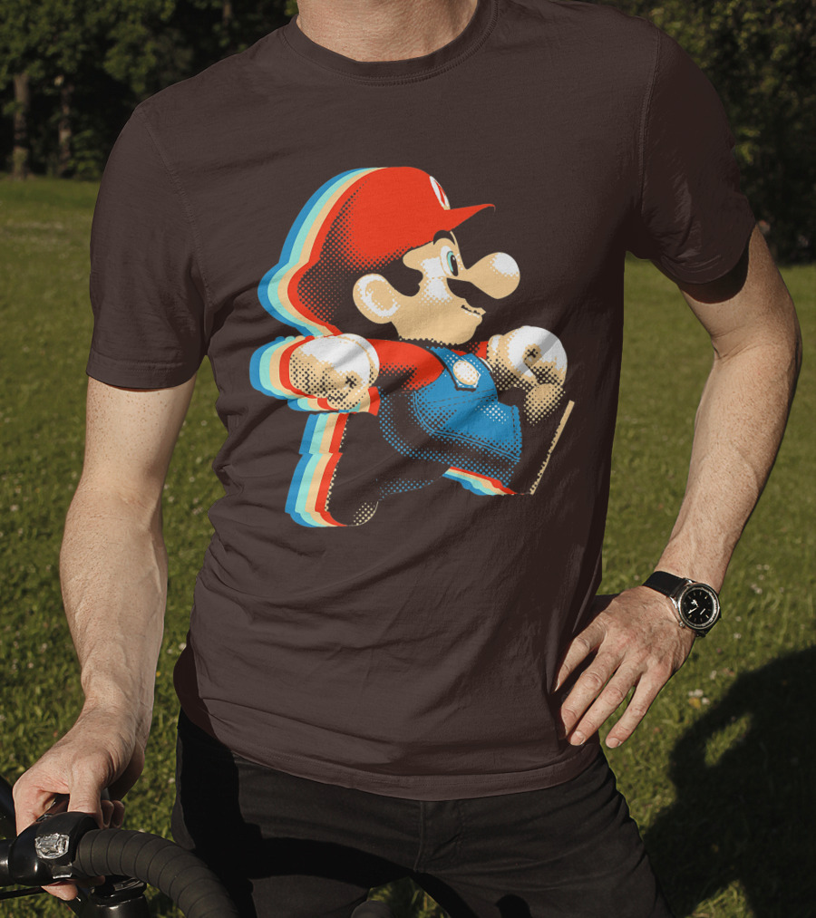 Funny Super Mario Comic Style Mario Run Premium Holidays Retro Gaming T-Shirt