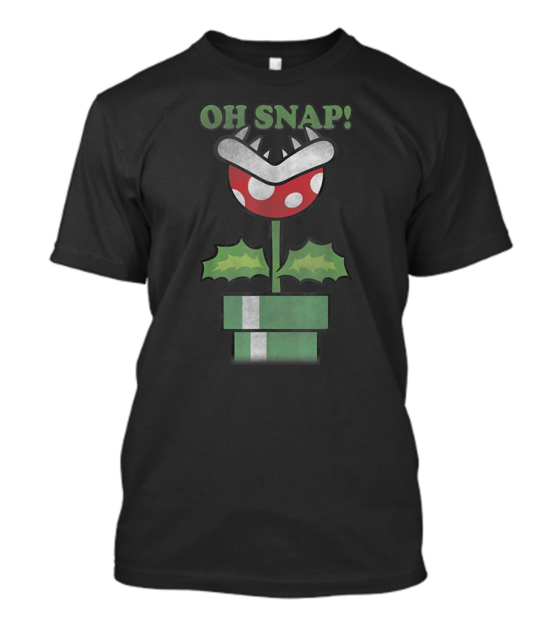Oh Snap Piranha Plant Christmas Super Mario T-Shirt