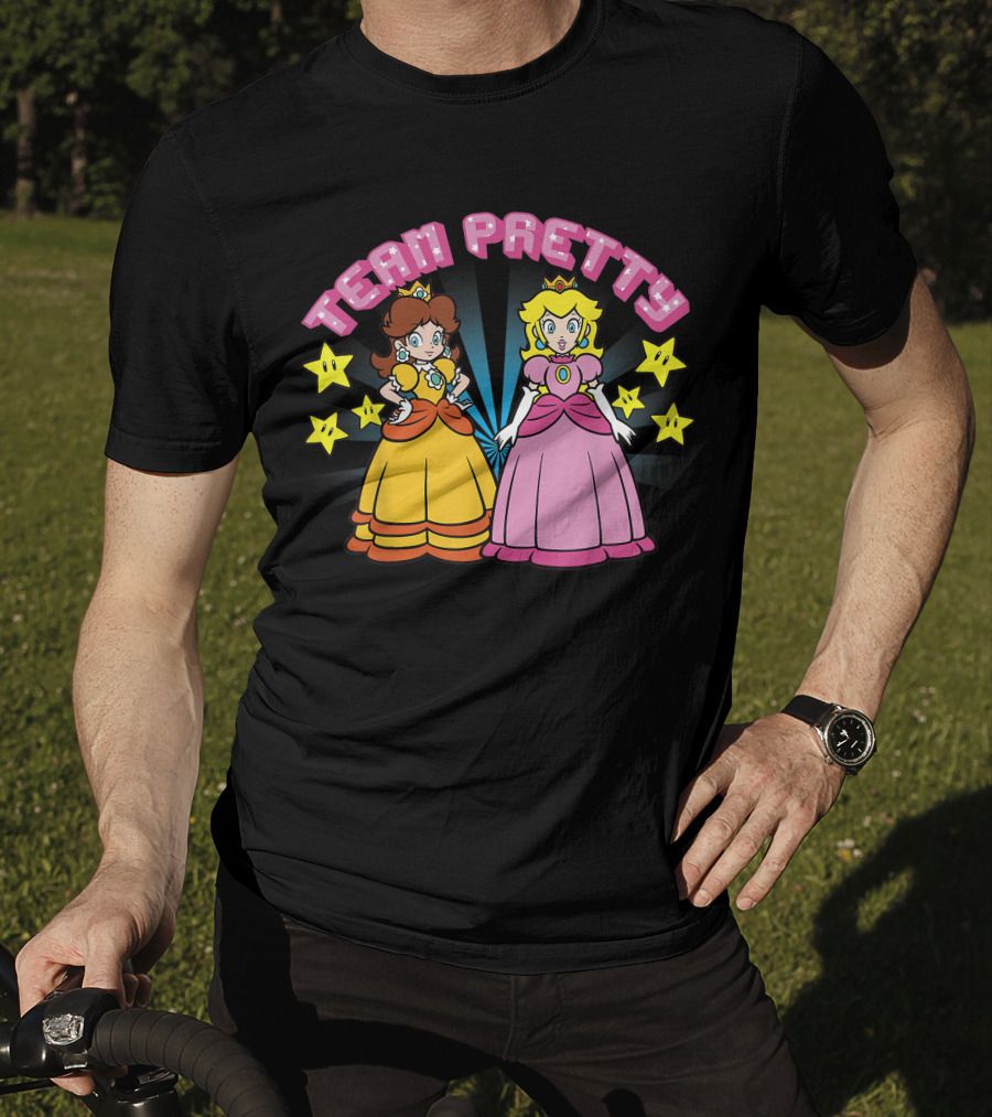 Super Mario Princess Peach And Daisy Team Pretty Stars T-Shirt