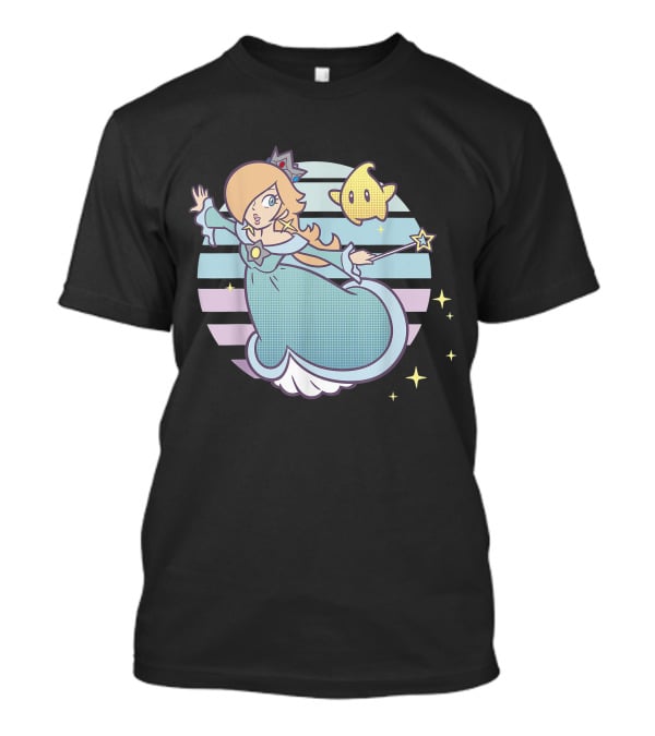 Super Mario Rosalina Luma Pastel Stripes Stars T-Shirt