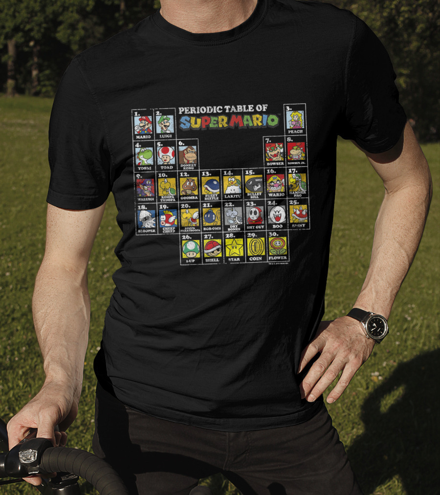 Periodic Table Of Super Mario Characters And Items T-Shirt