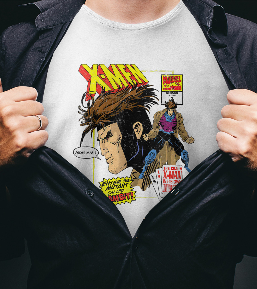 X-Men Marvel Comics Cajun X-Man Gambit Remy LeBeau Enter The Mutant Called Gambit T-Shirt
