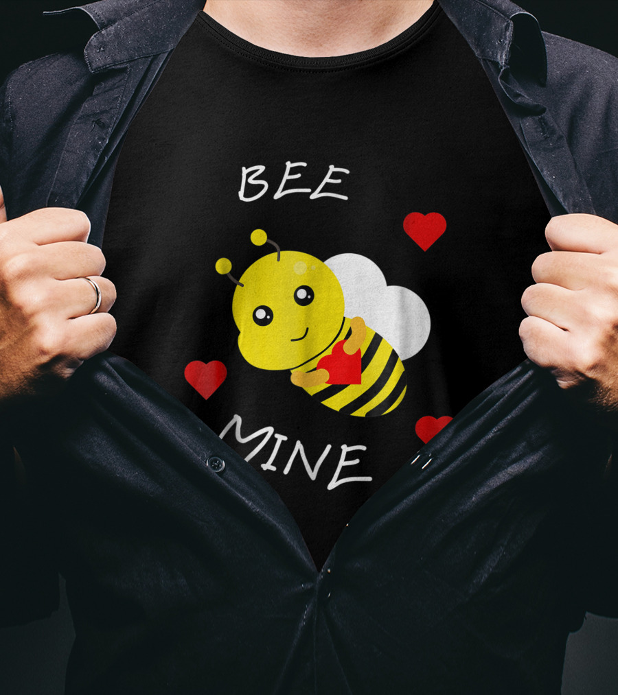 BEE MINE Valentine's Day Love Hearts Bee T-Shirt