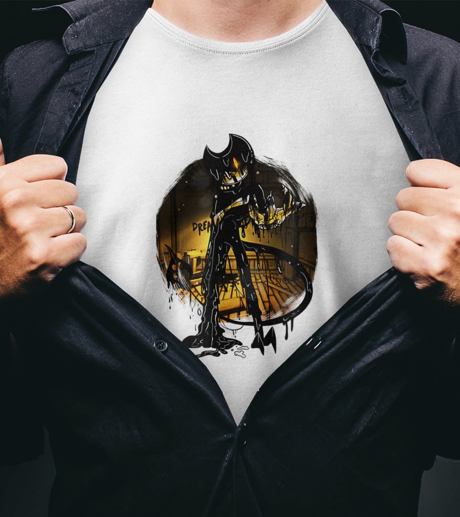 Bendy And The Ink Machine Nightmare Ink Creature Dream Scene T-Shirt