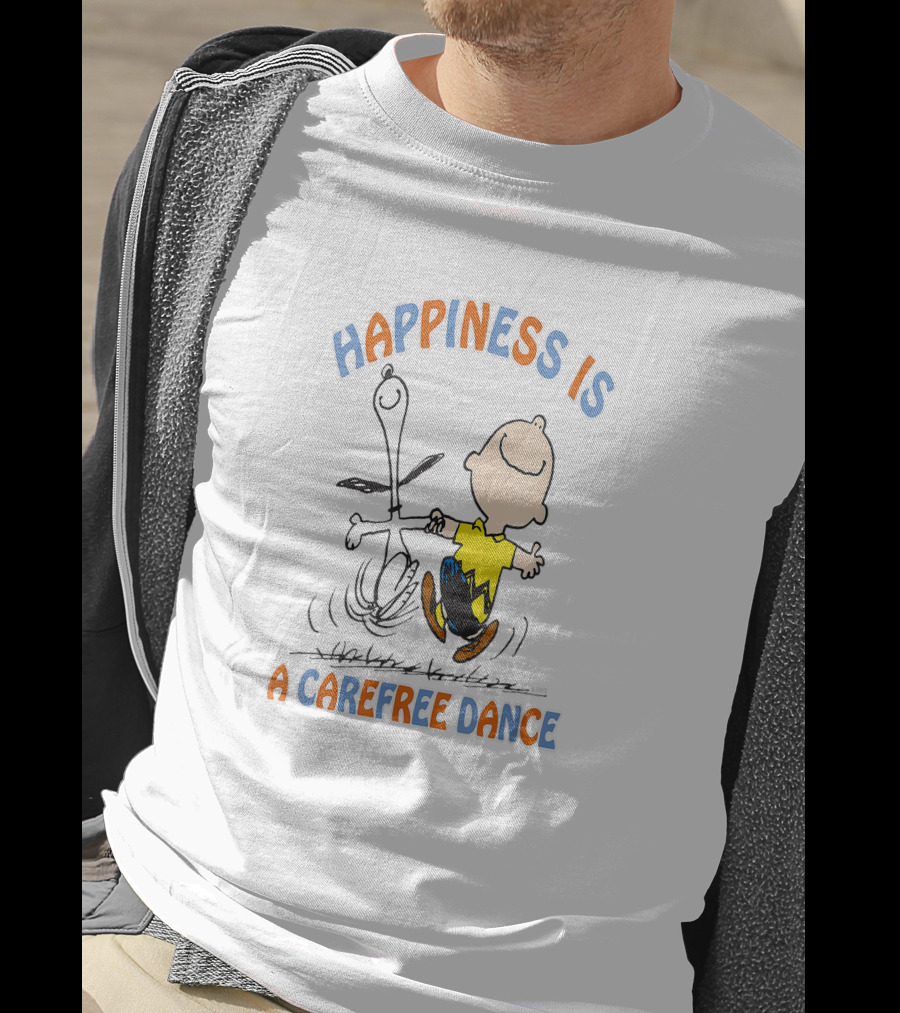 Happiness Is A Carefree Dance Peanuts Snoopy And Charlie Brown T-Shirt
