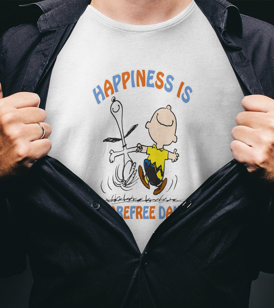 Happiness Is A Carefree Dance Peanuts Snoopy And Charlie Brown T-Shirt