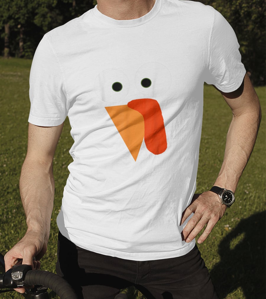 Turkey Face Thanksgiving Gobble Gear Funny Thanksgiving T-Shirt