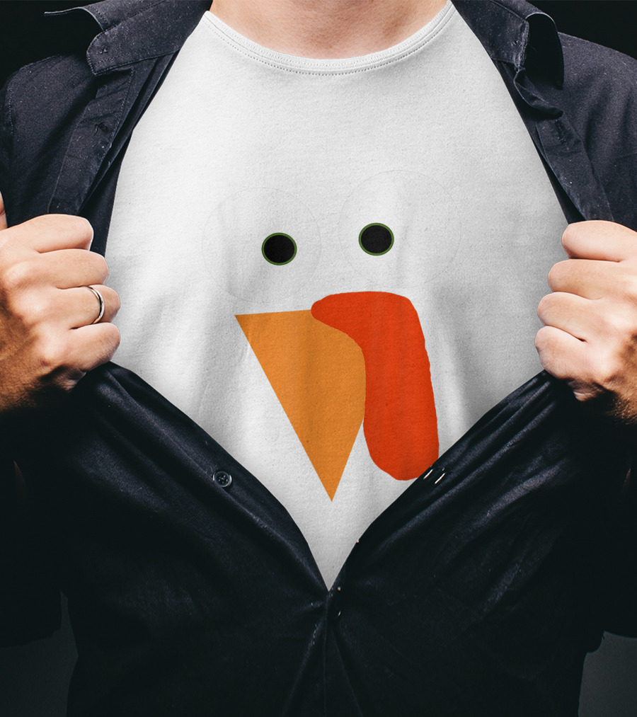 Turkey Face Thanksgiving Gobble Gear Funny Thanksgiving T-Shirt