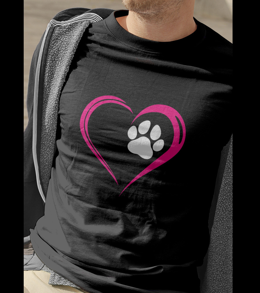 Cat Dog Heart Paw Love T-Shirt