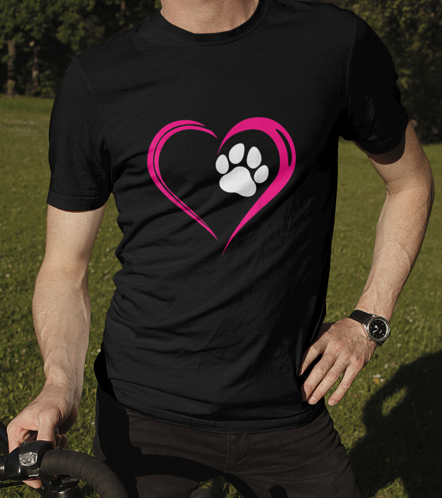 Cat Dog Heart Paw Love T-Shirt