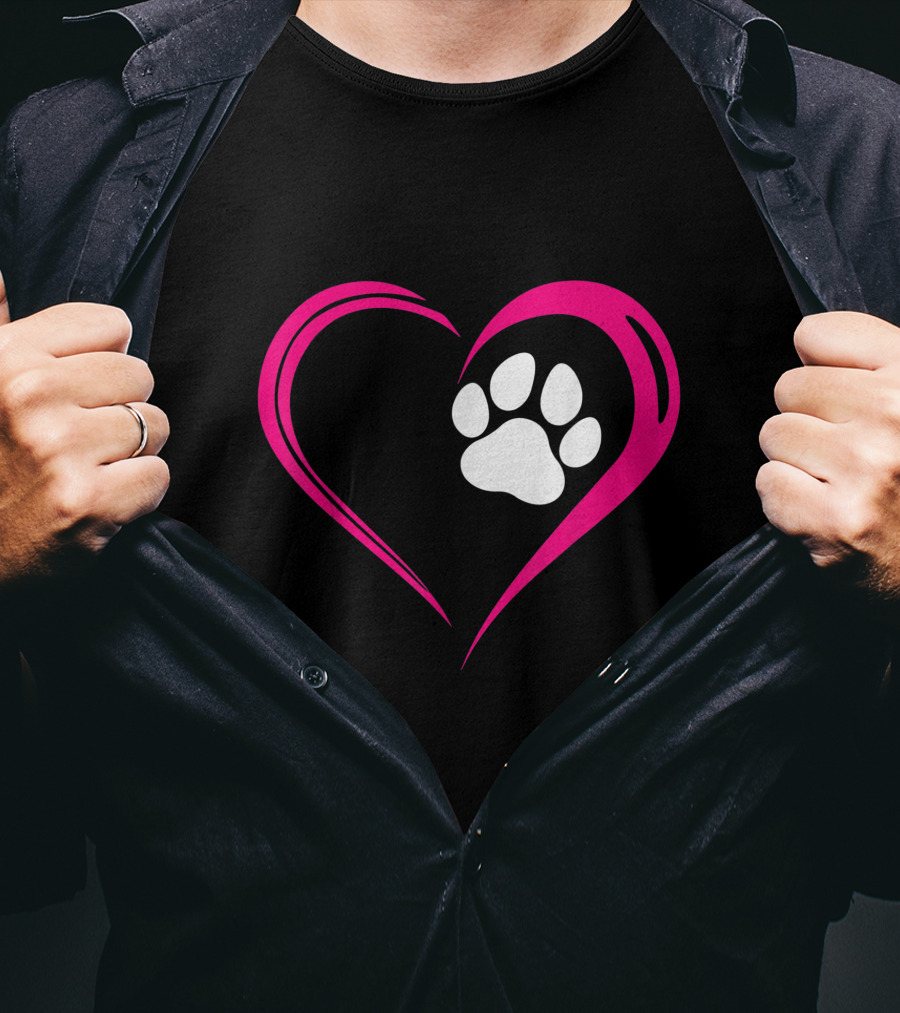 Cat Dog Heart Paw Love T-Shirt