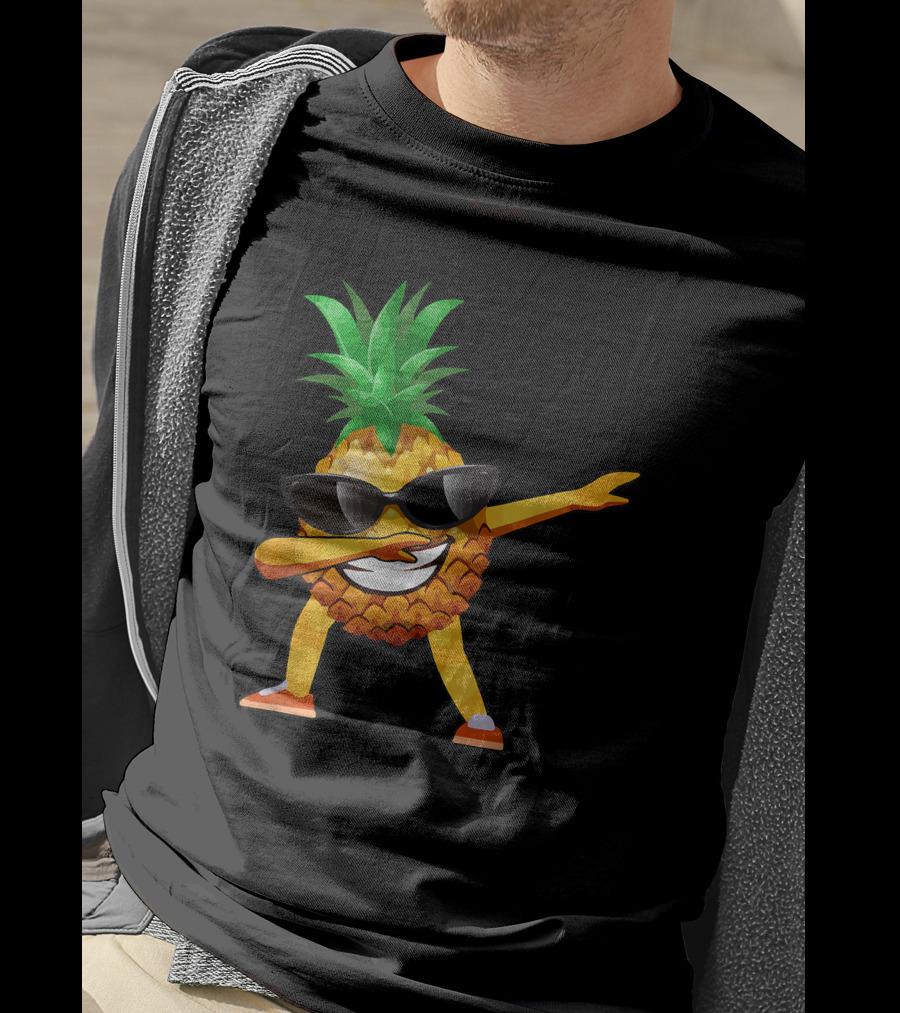 Dabbing Pineapple Sunglasses Smile T-Shirt