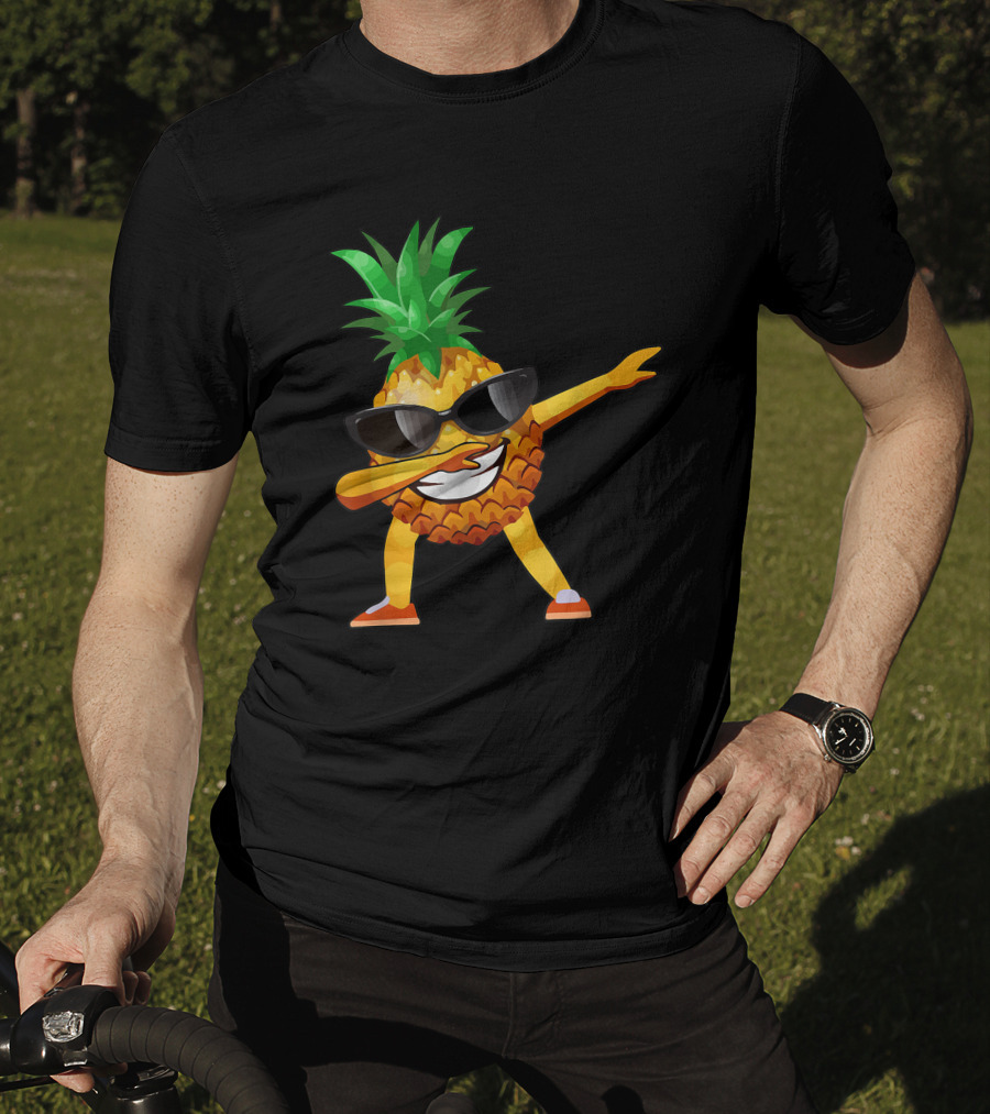 Dabbing Pineapple Sunglasses Smile T-Shirt