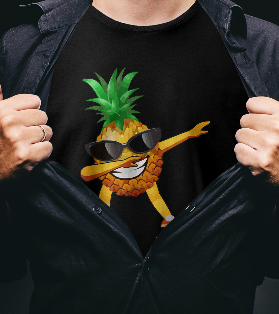 Dabbing Pineapple Sunglasses Smile T-Shirt