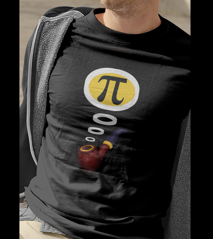 Pi Day Pipe With Pi Symbol For Teacher T-Shirt